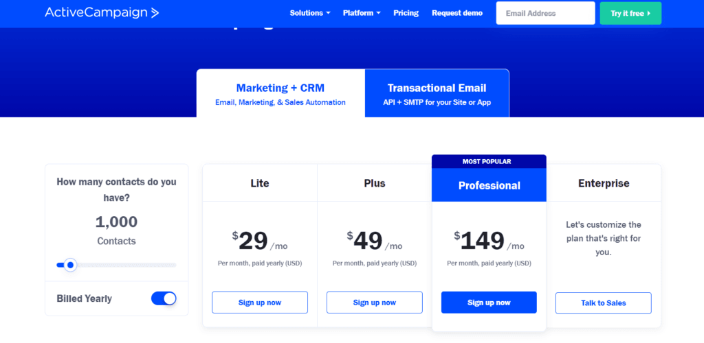 ActiveCampaign and its pricing plans!
