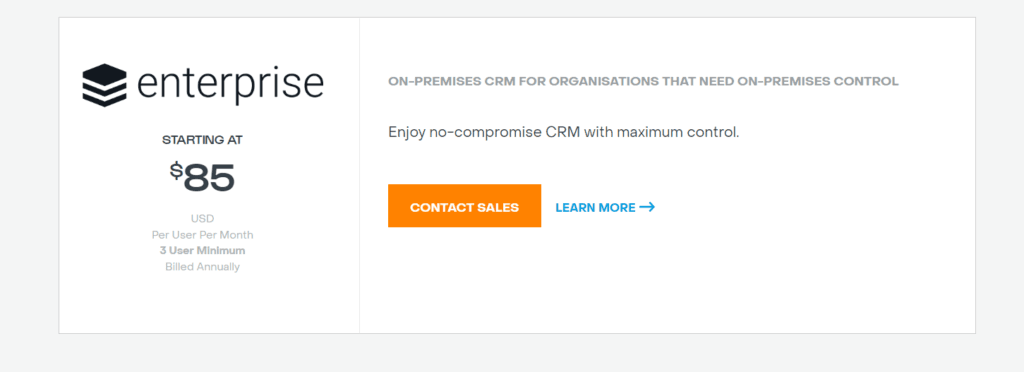 SugarCRM has an all-in-one plan for enterprises to use as a marketing tool.