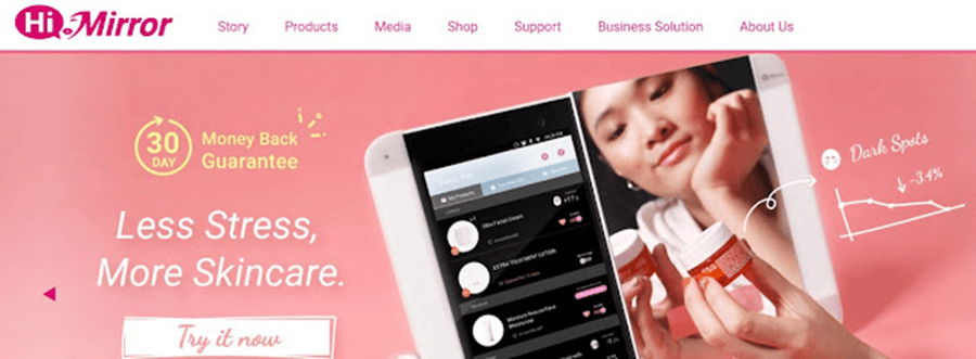 HiMirror app uses data analytics to analyse skin of users