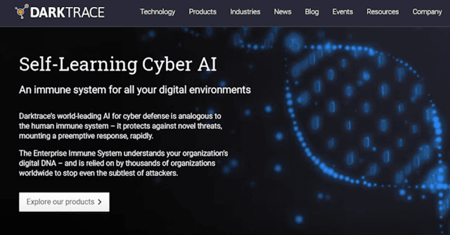  Darktrace AI uses data analytics to protect against cyber attacks