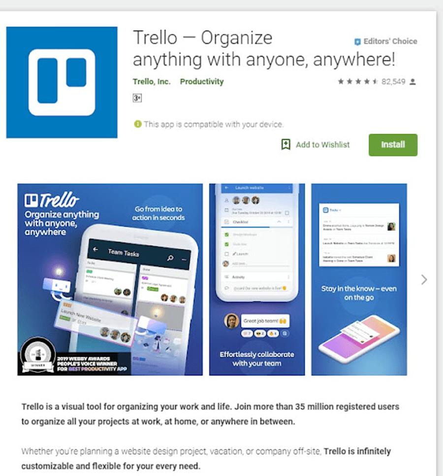 Trello is a productivity app that helps to organize all you want to.