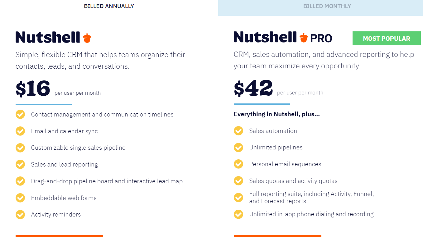 Nutshell CRM pricing and plans in detail!
