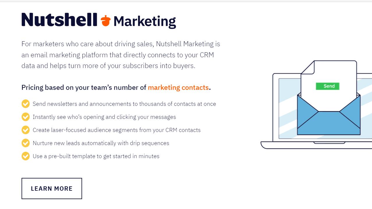 Nutshell Marketing Pricing plan
