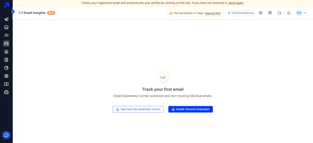 The email tracking feature of SandyHandy.