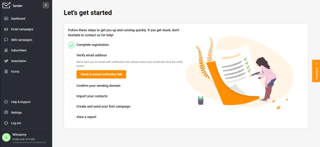 Getting started with Sender