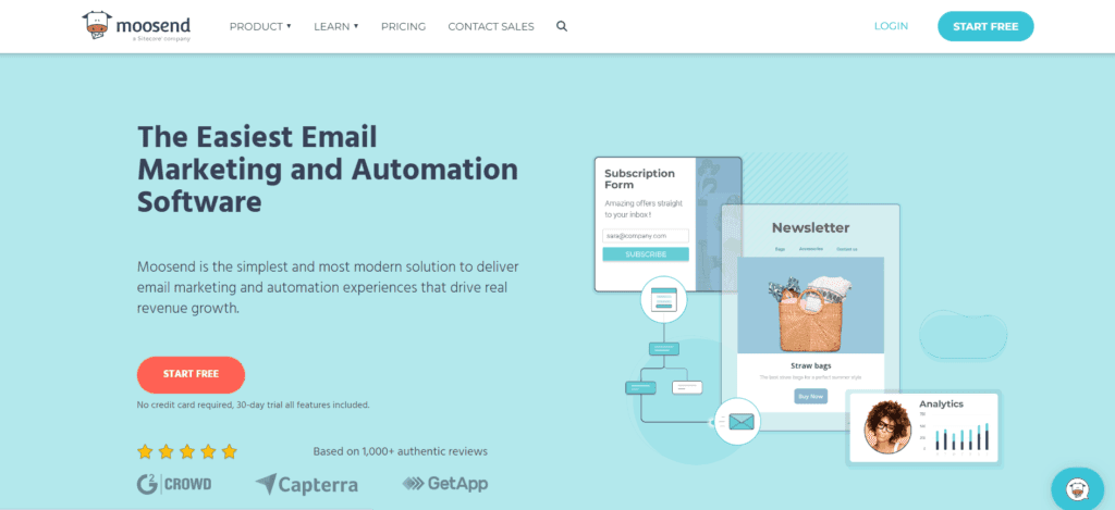 Getting started with Moosend.