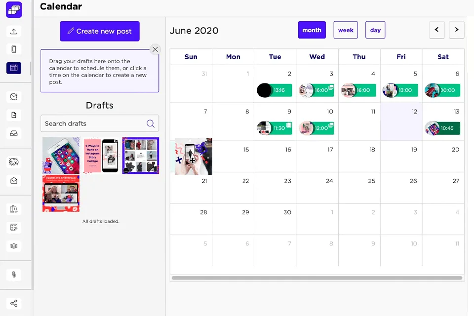 Content Creation and Management in Sked Social.