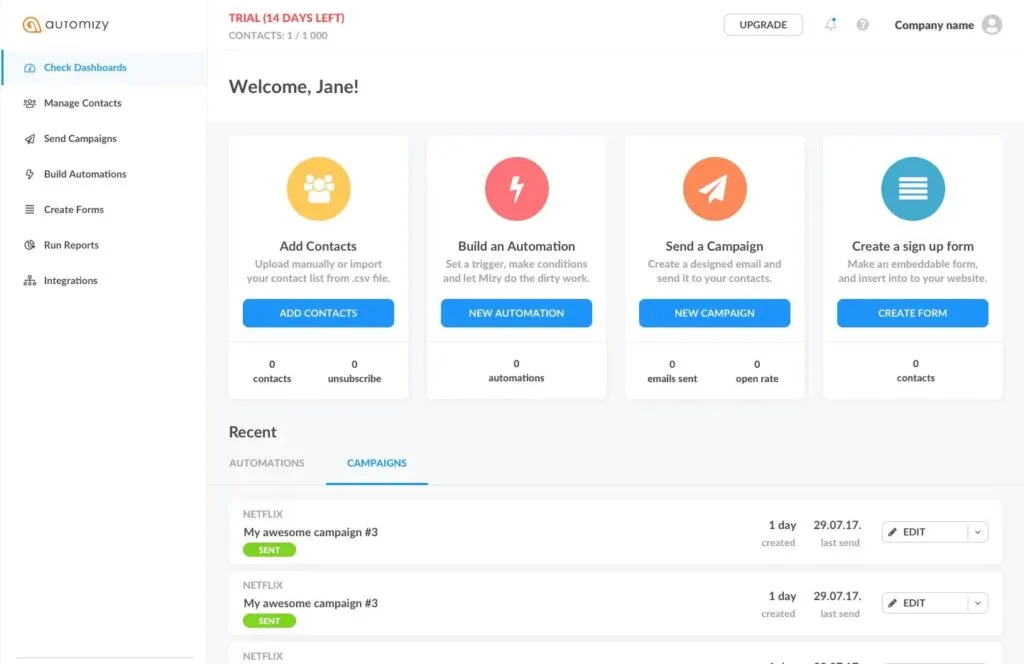 Getting Started with Automizy.
