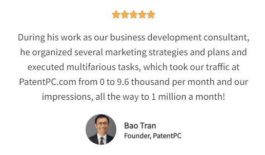 Bao Tran Testimonial for WinSavvy SEO services.