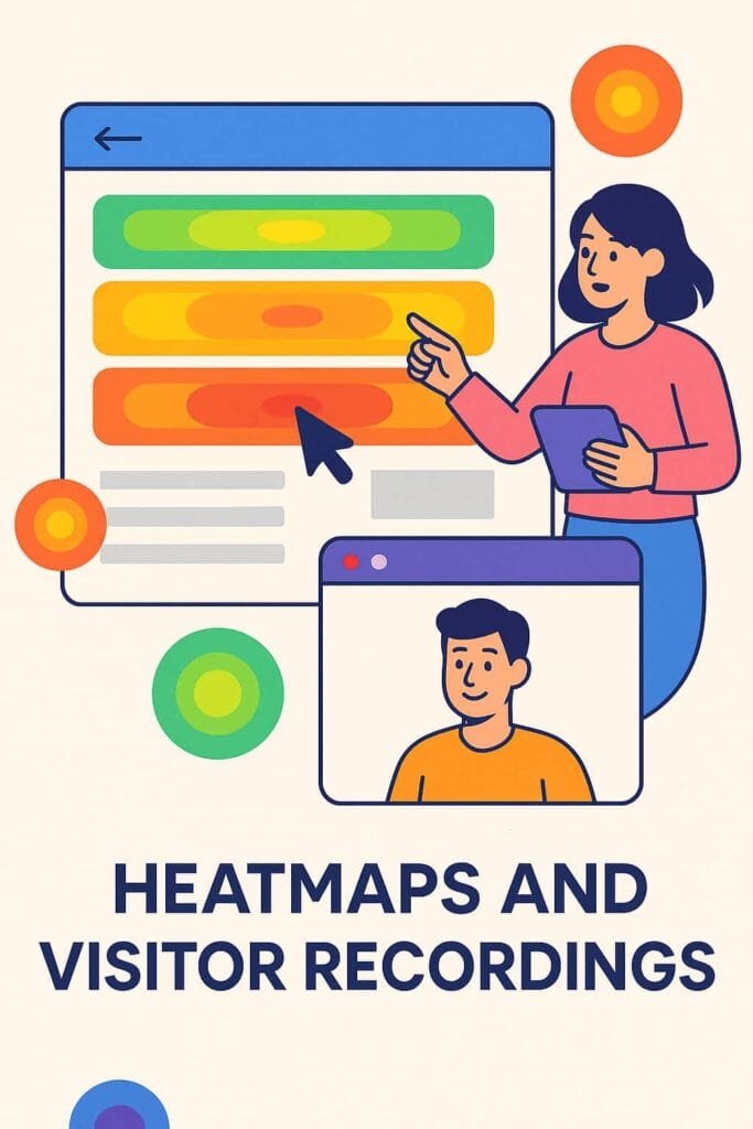 The true essence of improving a website lies in understanding not just what users are doing, but how and why they're doing it. Heatmaps and visitor recordings are akin to the compass and sextant of web analytics—they guide you through user behavior with visual cues and detailed playback.