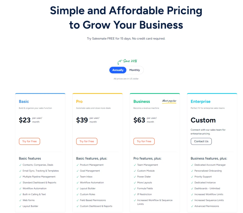 Salesmate pricing