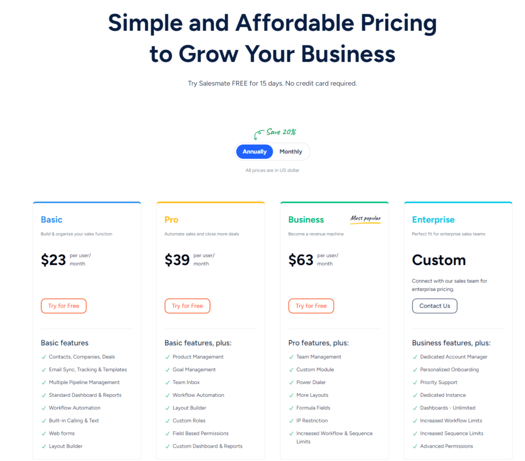 Salesmate pricing