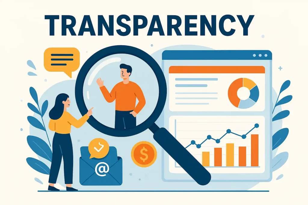 Transparency is critical in any business partnership, especially with an entity responsible for your marketing success. A transparent agency will be open about their strategies, pricing, and methods for measuring success. During initial discussions, gauge how forthcoming they are with information. Are they clear about what services they'll provide and at what cost? Do they offer detailed insights into how they measure and report campaign performance?