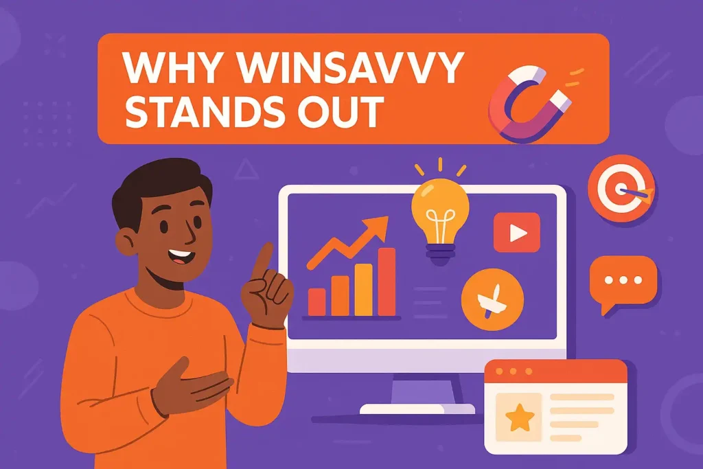 In the competitive realm of digital marketing, standing out from the crowd is no small feat. WinSavvy has established itself not just as another digital marketing agency but as a leader in crafting personalized, innovative, and results-driven marketing strategies. Here’s why WinSavvy is not just different, but better: