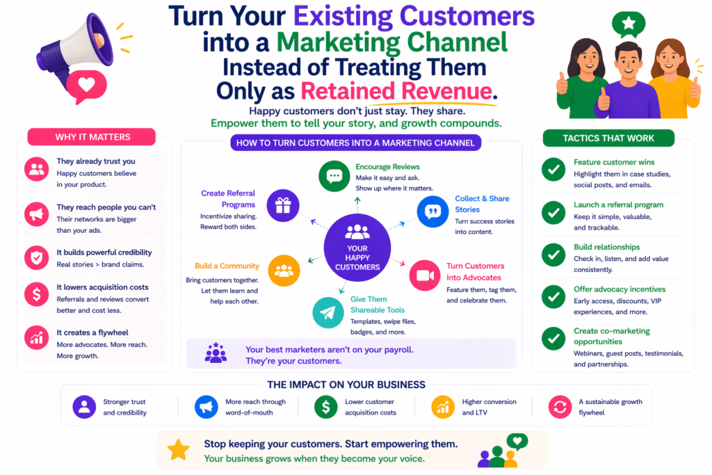 Once a customer has bought from you, trusted you, and seen results, they become far more than a closed deal. They become a source of insight, proof, referrals, repeat business, expansion, story material, product feedback, and market language.