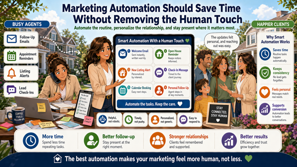 Automation can help a real estate business grow, but only when it supports real relationships. It should never make people feel like they are talking to a machine. The goal is not to replace human care. The goal is to make sure good care happens on time.