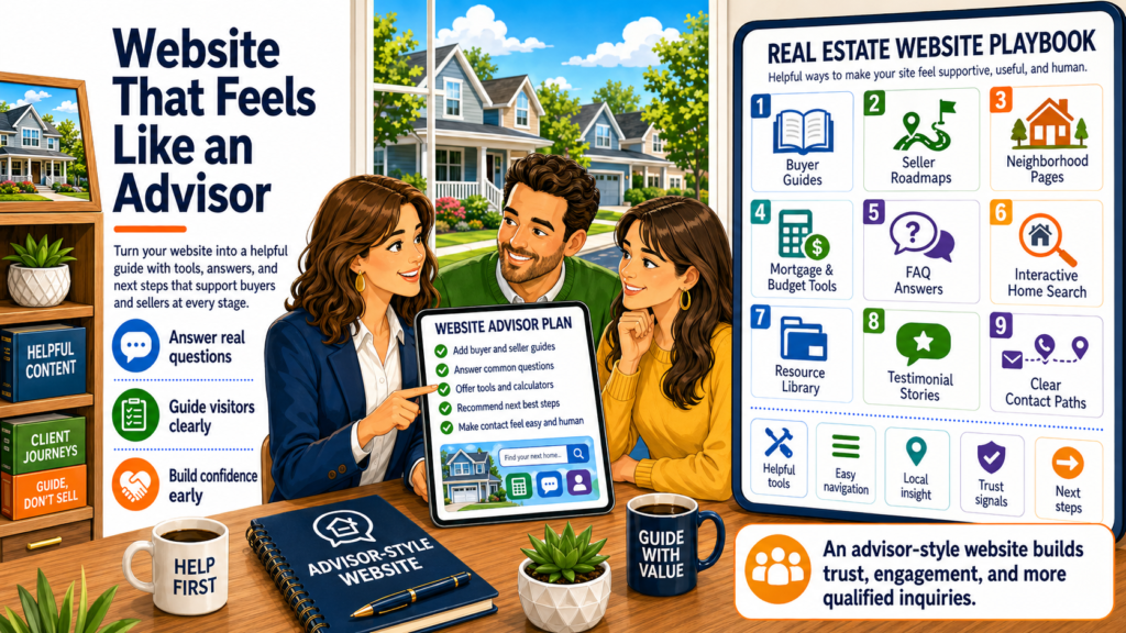 Many real estate websites look nice but do very little. They have a home page, listings, an about page, a contact page, and maybe a blog. The words are often generic. The site does not guide buyers or sellers. It does not answer fear. It does not show a clear process.