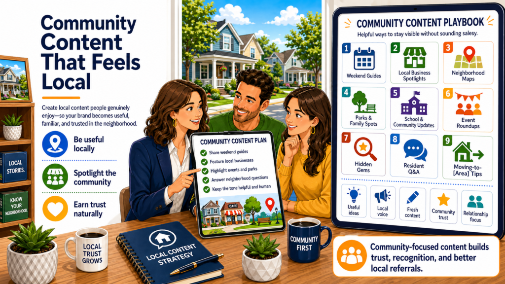 Why? Because people care about their community even when they are not buying or selling. They care about where to eat, where to walk, where to shop, where to take children, where to work out, where to spend weekends, and what is changing nearby.