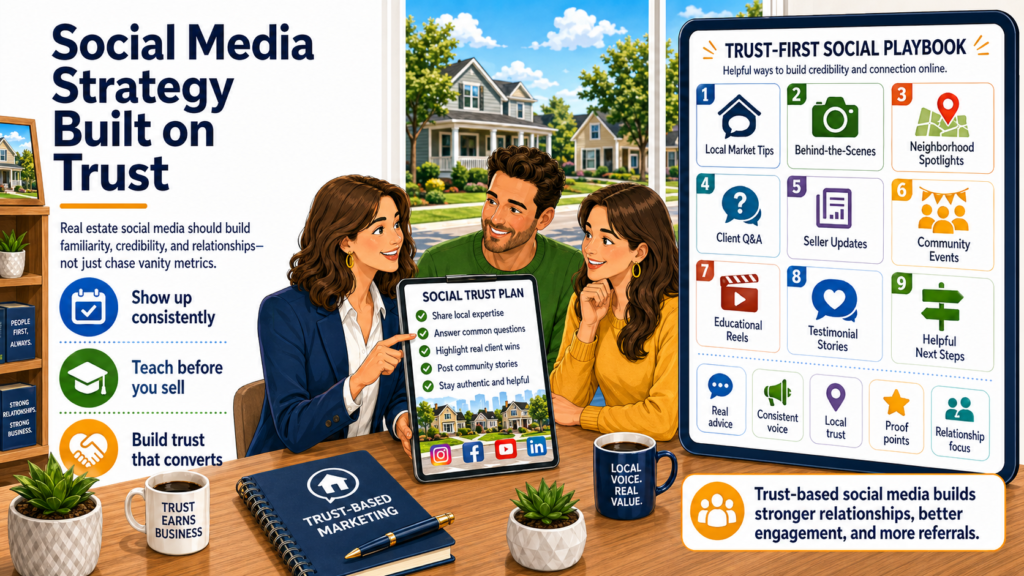 Social media can bring attention, but attention alone does not build a real estate business. Many agents chase likes, trends, and views without asking a deeper question: does this content make someone more likely to trust me with a major property decision?