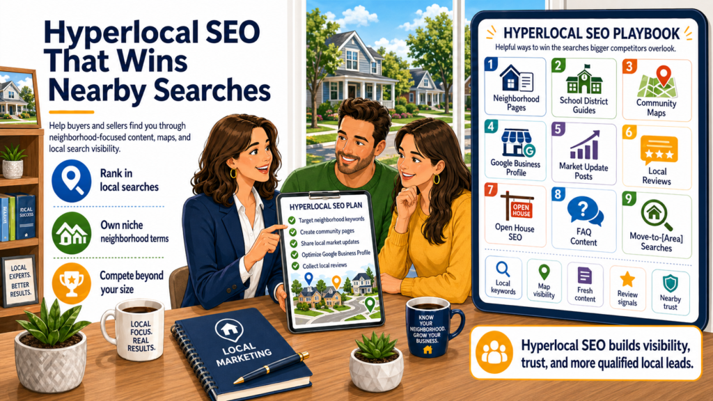 Many real estate businesses aim for broad keywords. They want to rank for phrases like “real estate agent,” “homes for sale,” or “property consultant.” These searches are valuable, but they are also crowded. Large portals, big agencies, and long-established brands often dominate them.