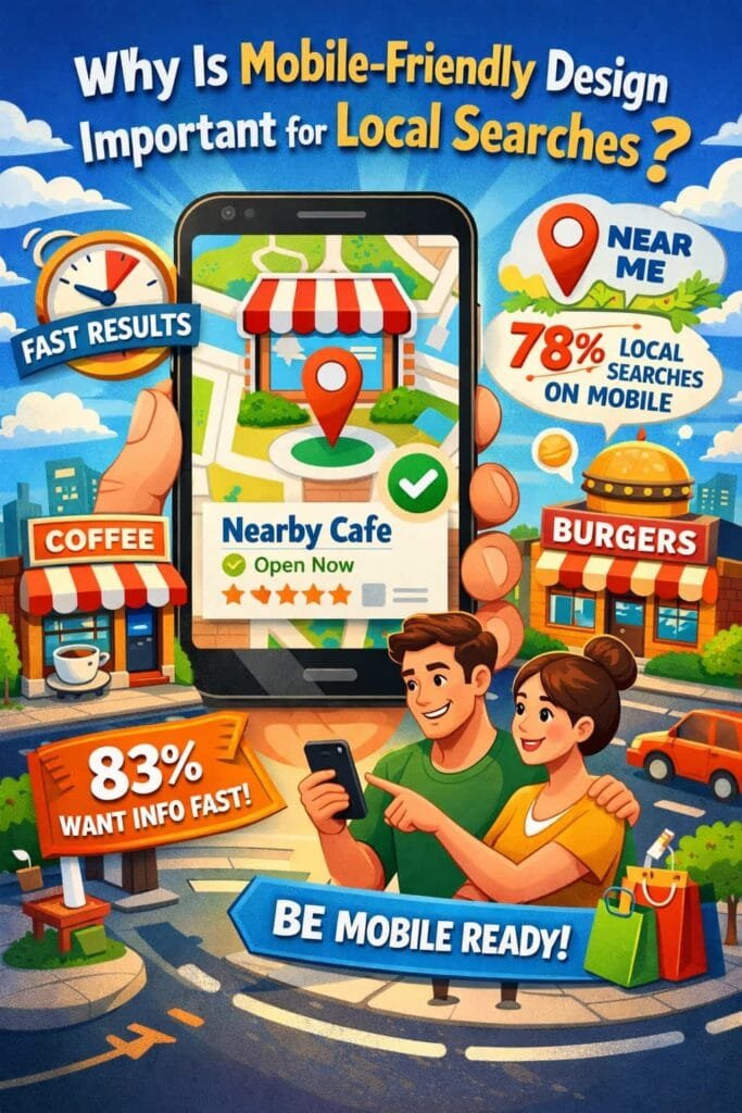 61% of mobile searchers are more likely to contact a local business if they have a mobile-friendly site. With the increasing use of mobile devices for online searches, having a mobile-friendly website is essential. A responsive design ensures that your website looks and functions well on all devices, providing a better user experience.
