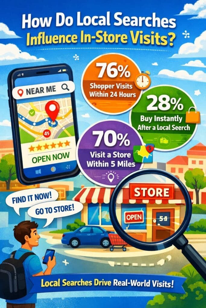 Local searches lead 50% of mobile users to visit stores within one day. This statistic highlights the importance of local SEO for brick-and-mortar businesses. Optimizing your website for local search can drive more foot traffic to your physical locations.