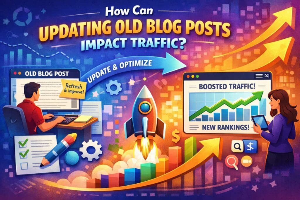 Updating and republishing old blog posts with new content and images can increase organic traffic by as much as 106%. This strategy leverages existing content to attract new visitors and improve search engine rankings. By refreshing outdated information, adding new insights, and optimizing for current keywords, you can enhance the relevance and appeal of your content.