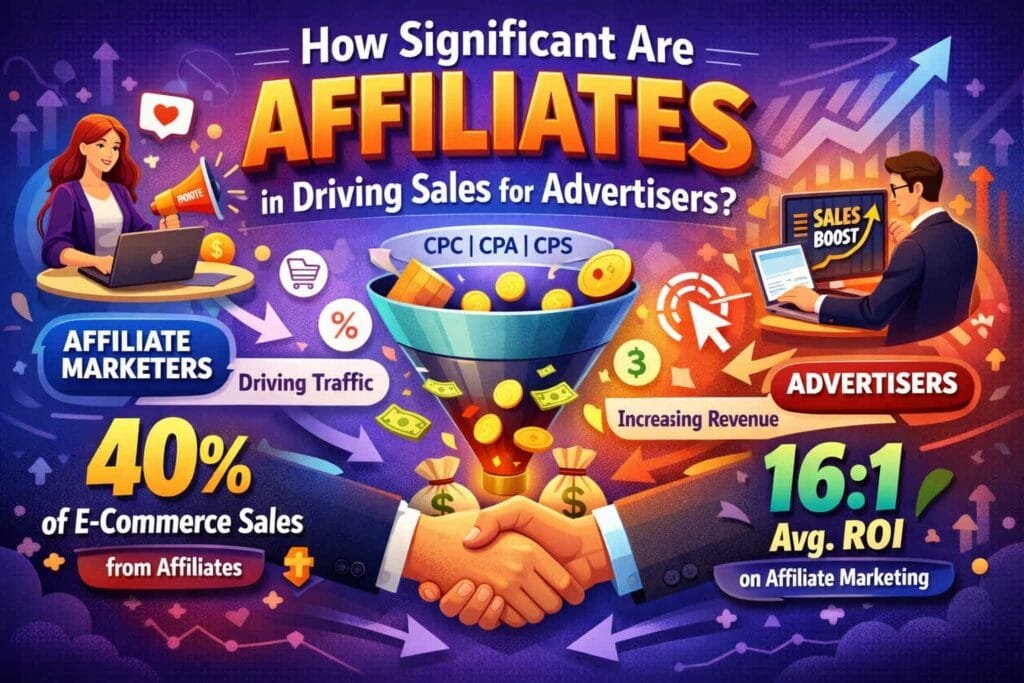 Affiliates generate 15-30% of all sales for advertisers. This significant contribution underscores the value of affiliate marketing in driving revenue for businesses. By leveraging the reach and influence of affiliates, advertisers can achieve higher sales and expand their customer base.