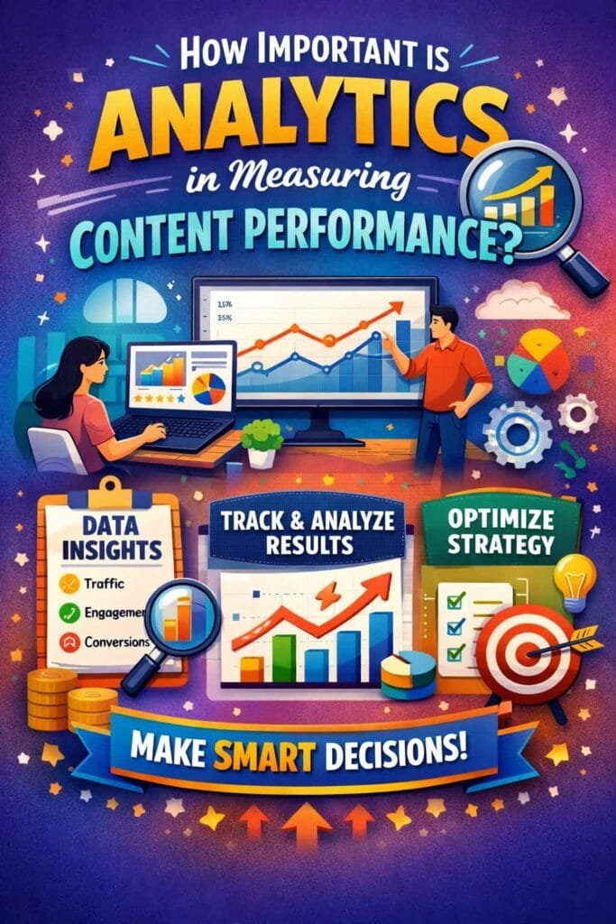 60% of marketers use analytics to measure content performance. Analytics provide insights into how content is performing, which pieces resonate with the audience, and what needs improvement.