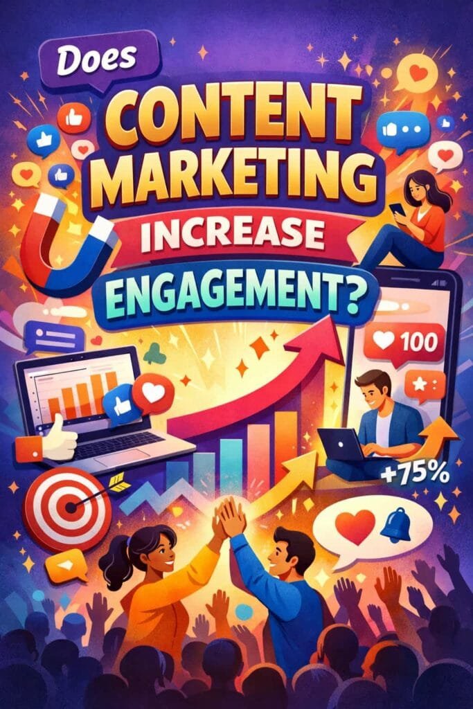Yes, 72% of marketers report that content marketing increases engagement. Engaging content keeps the audience interested and encourages interaction, whether through comments, shares, or direct responses.