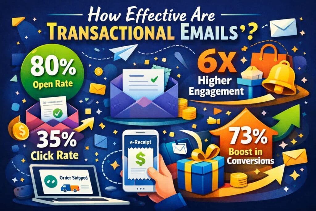 Transactional emails have 8x more opens and clicks than any other type of email. Transactional emails, such as order confirmations, shipping notifications, and password resets, are highly relevant and expected by recipients. Their importance and timeliness result in higher open and click rates compared to promotional emails. Leveraging transactional emails to include additional marketing messages or personalized recommendations can further enhance their effectiveness.