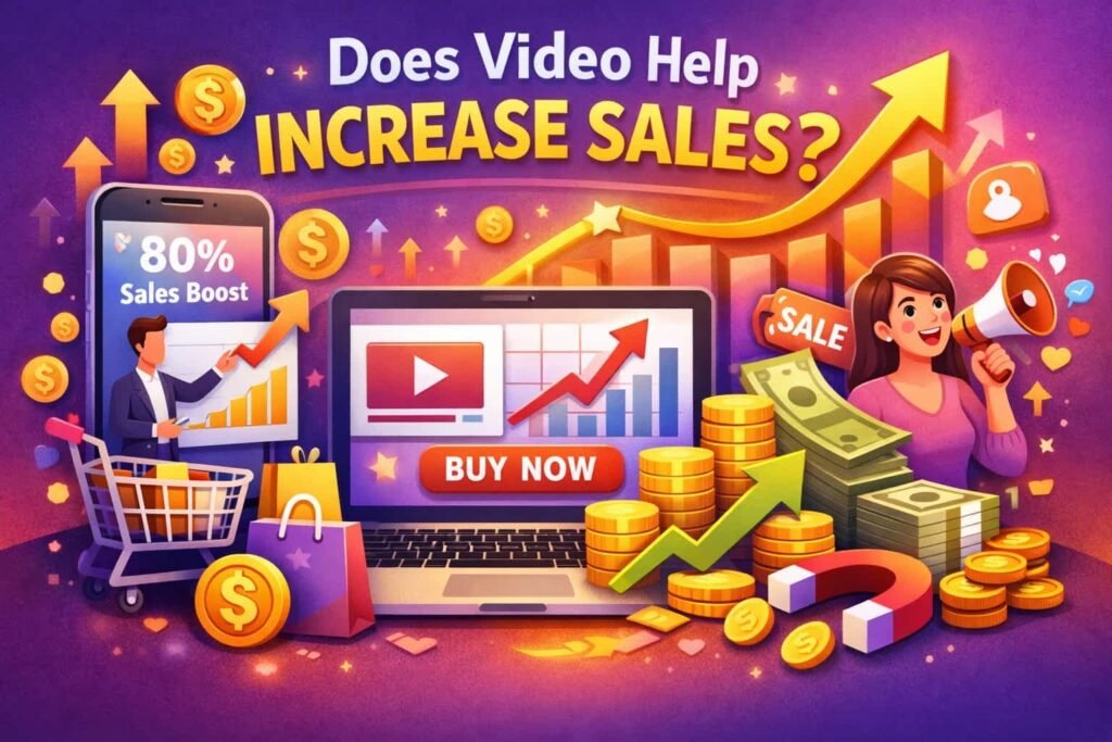Yes, 76% of marketers say video helps them increase sales. Video content can showcase products and services in action, highlight their benefits, and provide a compelling call to action. Videos are particularly effective in the consideration and decision stages of the buyer's journey, helping to convert potential customers into actual buyers.
