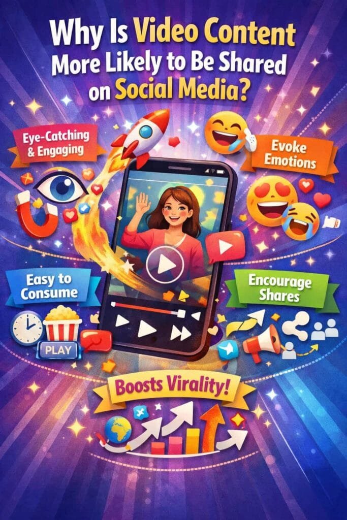 Video content is 40% more likely to be shared on social media than other types of content. Videos are engaging, easy to consume, and can convey a lot of information in a short amount of time.