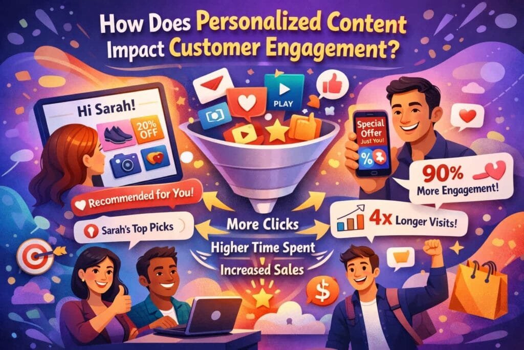 74% of marketers believe that personalized content increases customer engagement. Personalization helps create a more relevant and enjoyable experience for consumers.