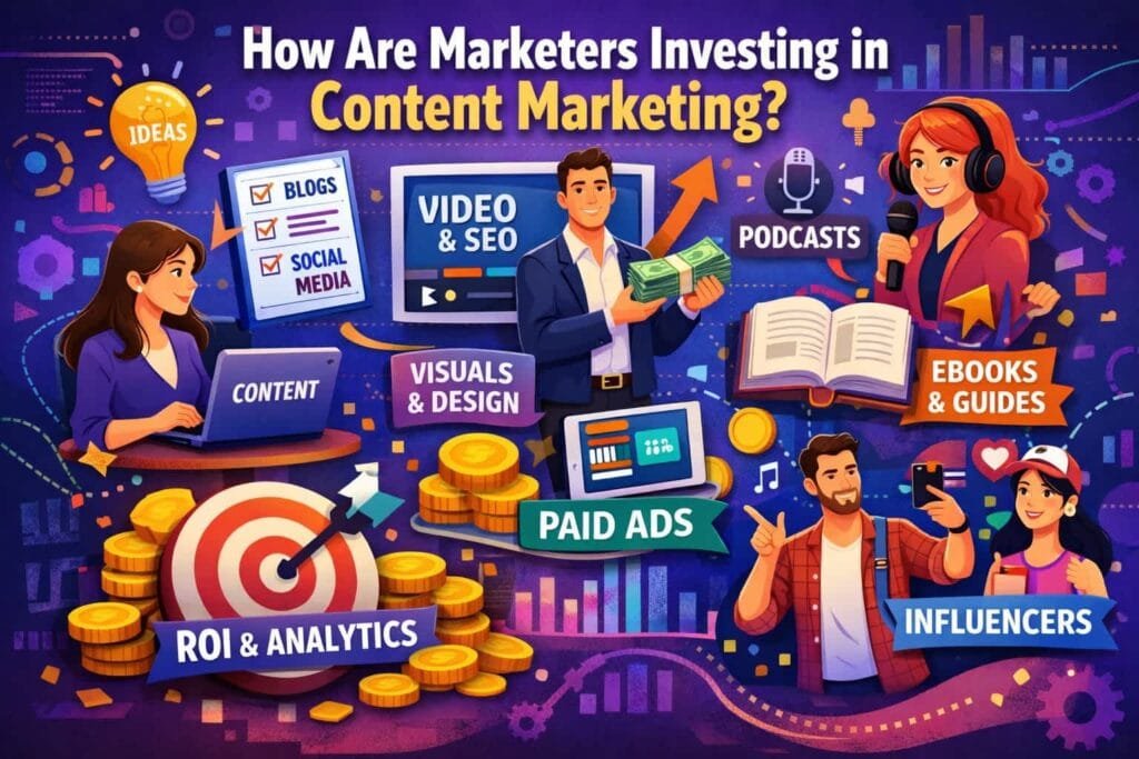 70% of marketers are investing in content marketing as a part of their overall strategy. Content marketing helps build brand authority, engage audiences, and drive traffic.
