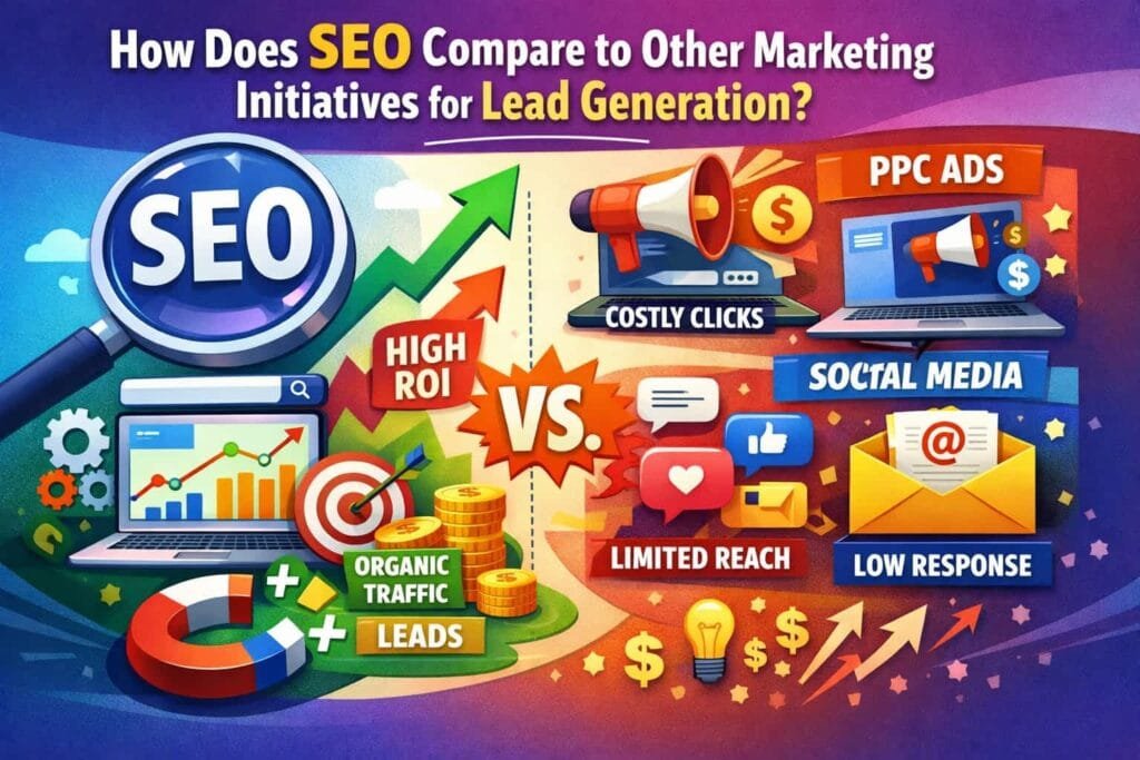 60% of B2B marketers report that SEO generates more leads than any other marketing initiative. SEO is a powerful tool for lead generation, particularly for B2B companies.