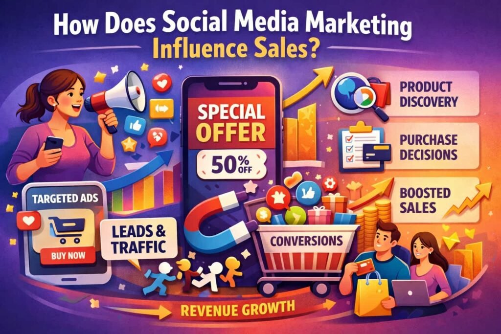 78% of marketers report that social media marketing has increased their sales. Social media platforms allow businesses to connect with potential customers, showcase their products, and build relationships. Features like Instagram Shopping and Facebook Marketplace make it easier for users to purchase directly from social media. By using targeted ads and engaging content, marketers can drive conversions and boost their revenue.