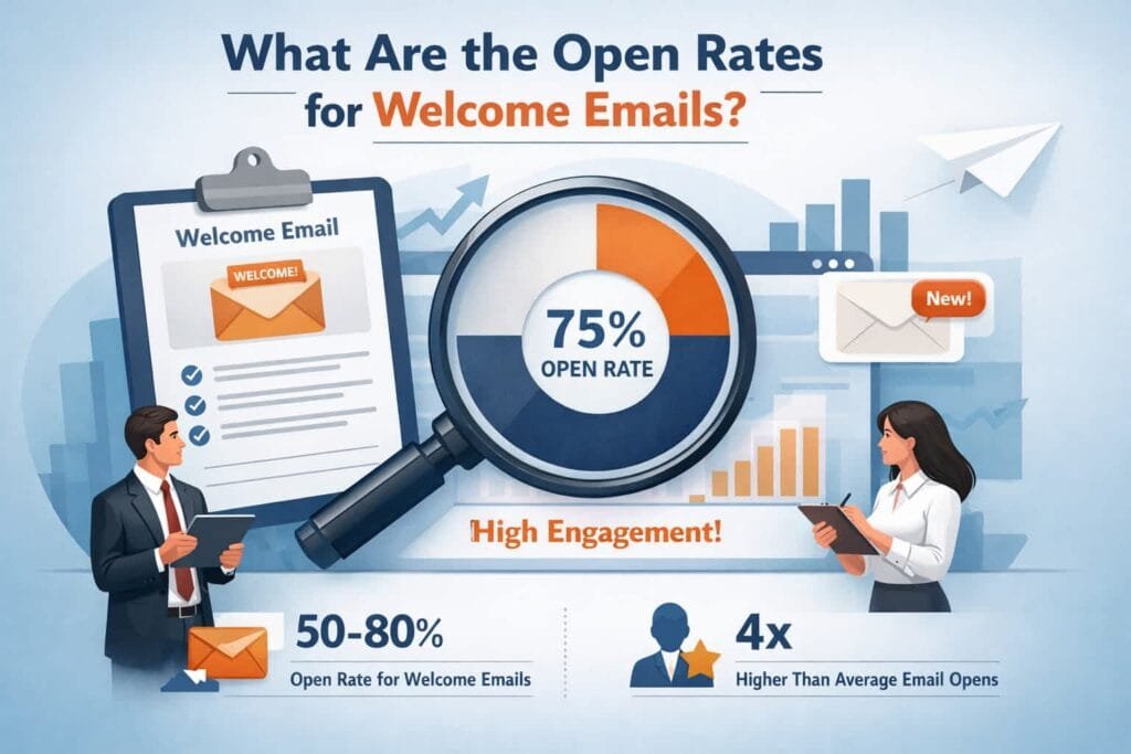 Welcome emails boast an impressive open rate of 82%, making them a critical touchpoint in your email marketing strategy. These emails set the tone for your relationship with new subscribers, so it's essential to make a strong first impression. Ensure your welcome email is friendly, informative, and provides value, such as a special offer or useful information about your brand.
