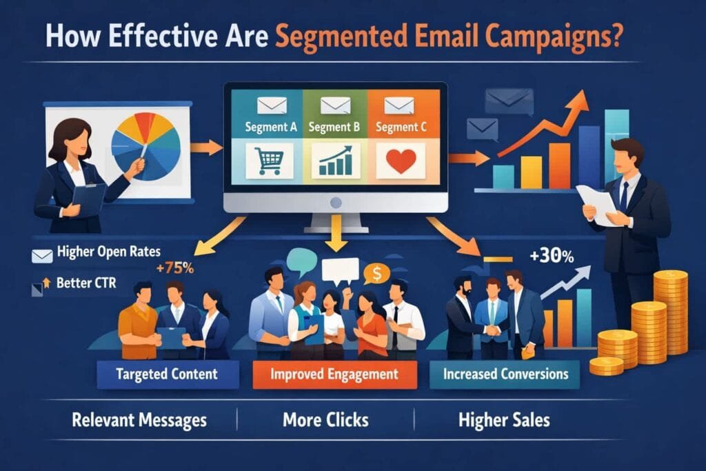 Segmenting your email list can significantly boost your open rates by 14.31%. Segmentation allows you to tailor your content to specific groups within your audience, making your emails more relevant and engaging. Common segmentation criteria include demographics, purchase history, and engagement levels. By sending targeted emails, you can improve both open rates and overall campaign performance.