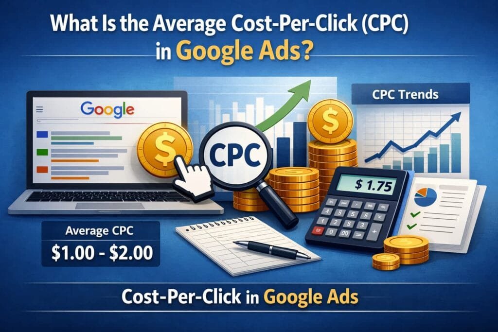 The average CPC in Google Ads is $2.69, providing a benchmark for budgeting and evaluating the cost-effectiveness of your campaigns.