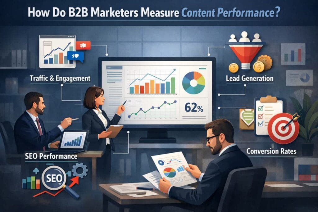 Over half of B2B marketers rely on data analytics to measure the success of their content. Utilizing analytics tools can provide valuable insights into how content is performing and guide future strategies.