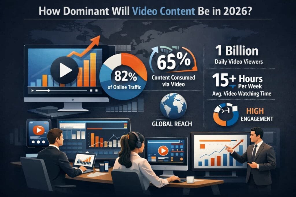 By 2024, video content is projected to account for 82% of all consumer internet traffic. This dominance highlights the growing preference for video as a primary medium for consuming content online.