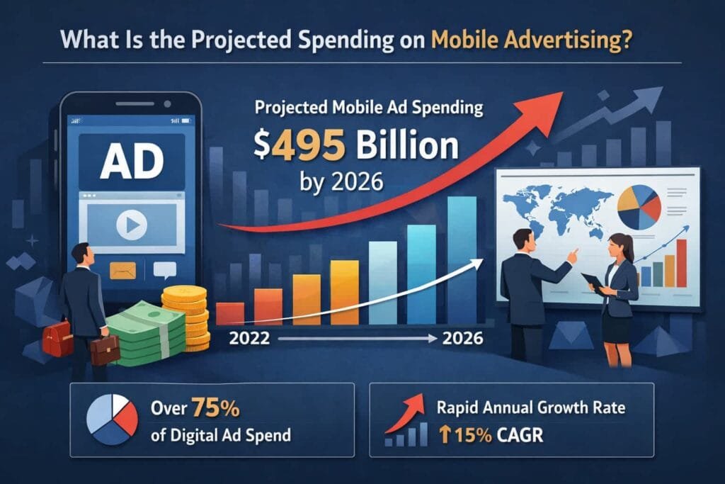Mobile advertising spending is projected to reach $399 billion in 2024. As more consumers use mobile devices to access the internet, mobile advertising has become increasingly important.