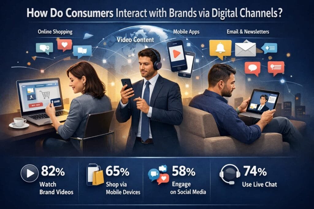 68% of consumers will interact with brands via digital channels before making a purchase decision. This statistic highlights the importance of having a strong digital presence.