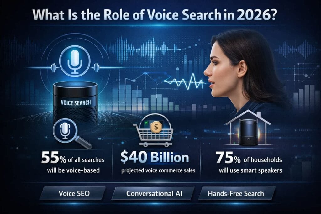Voice search queries are expected to make up 50% of all searches by 2024. Voice search is becoming more popular as consumers use smart speakers and mobile devices to search the web.