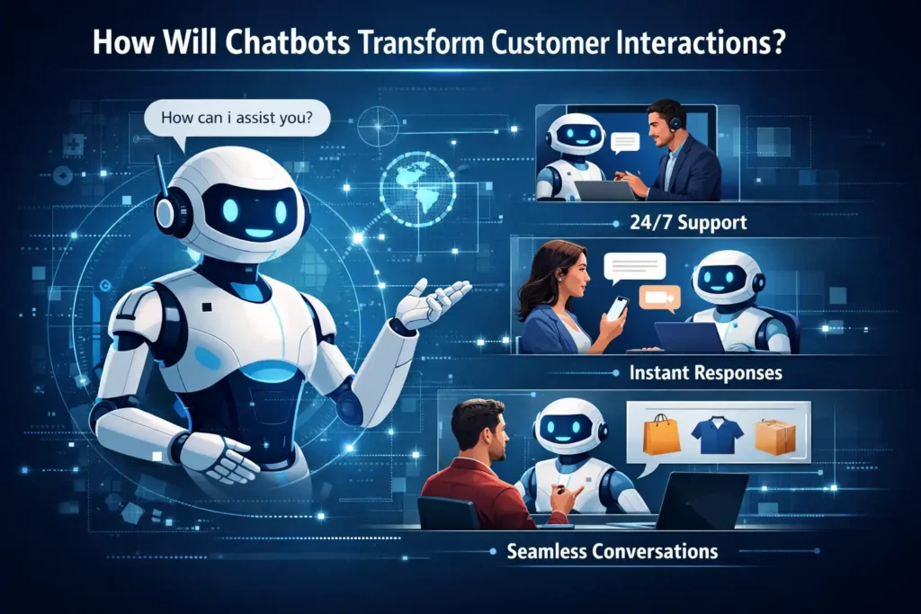 Chatbots will handle 80% of customer interactions in 2024. Chatbots provide instant responses and can handle multiple customer queries simultaneously, improving efficiency and customer satisfaction.