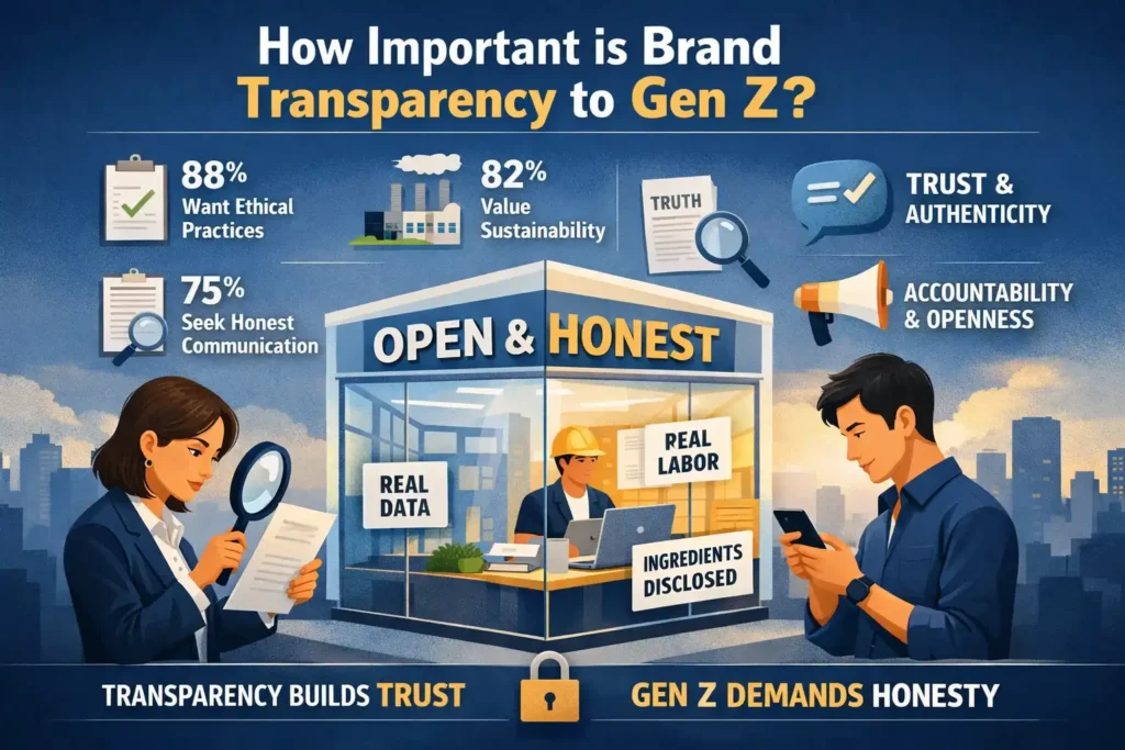 Gen Z is socially conscious and values transparency. They prefer brands that are open about their values, practices, and the causes they support. Transparency builds trust and loyalty, making it essential for brands to be honest and forthcoming in their communications.