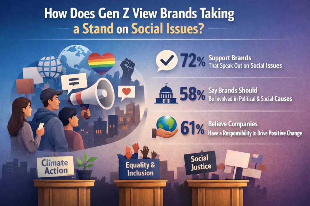 Gen Z expects brands to be more than just businesses; they want them to be advocates for change. This generation looks for brands that are vocal and active in addressing social issues, as it reflects their own values and beliefs. Brands that are silent on important matters risk losing the support of this influential demographic.