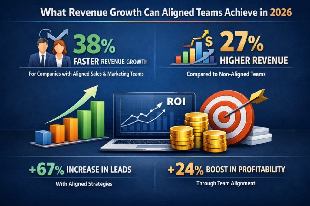 Businesses that successfully align their sales and marketing teams experience 24% faster revenue growth over three years. This accelerated growth is a testament to the power of unified strategies and shared goals.