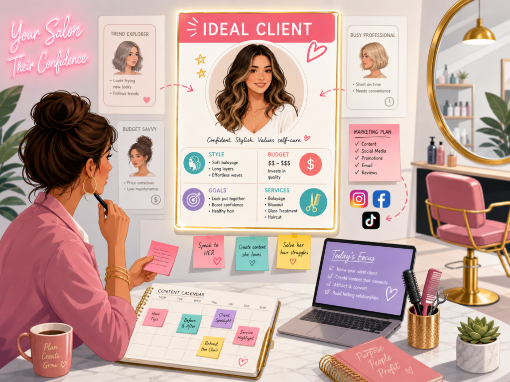 A salon that tries to attract everyone often ends up speaking to no one clearly. This is one of the biggest marketing mistakes salon owners make. They post about hair, skin, nails, offers, trends, bridal looks, color work, and walk-ins all at once, but there is no clear message behind it.